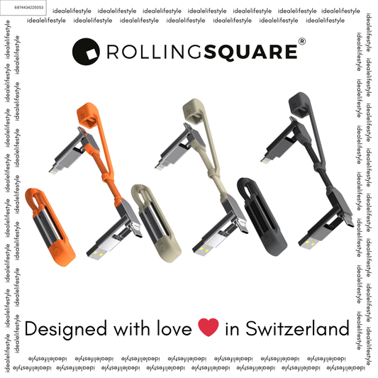 Rolling Square inCharge® XS - 240W, 4in1 Keyring Cable