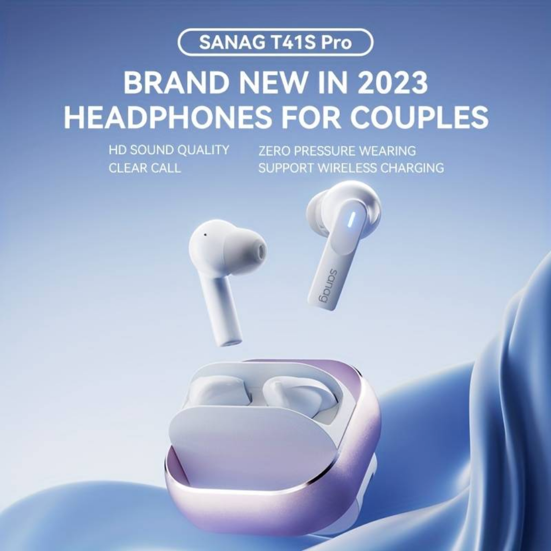 New Arrival ! Sanag Couple T41s Pro headphones with aluminum case wireless charging