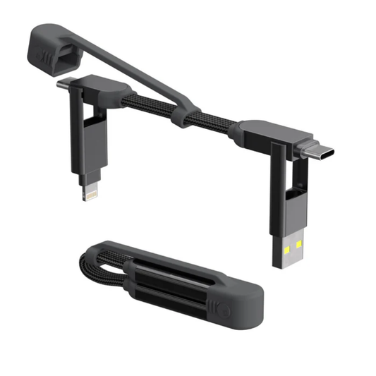 Rolling Square inCharge® XS - 240W, 4in1 Keyring Cable