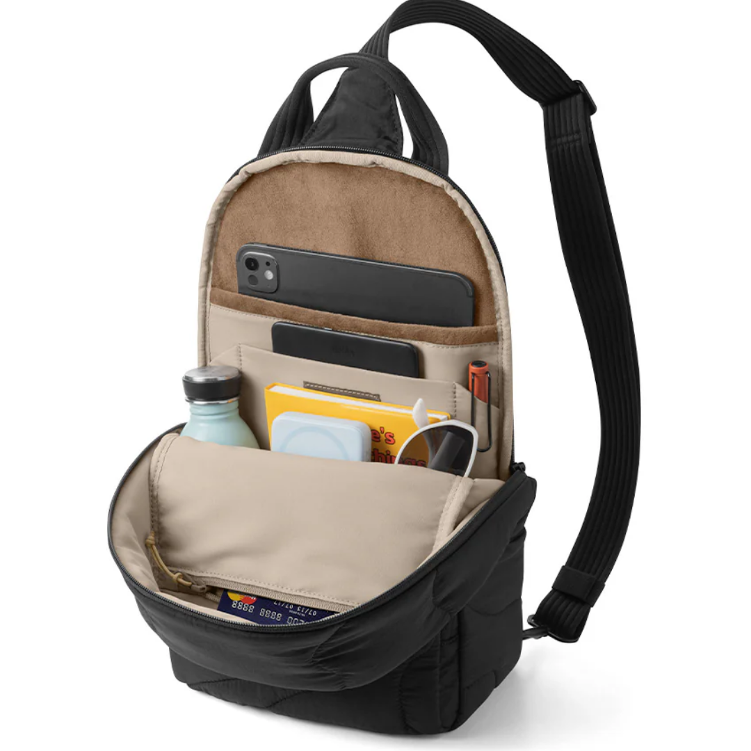 TOMTOC Terra T36 Light Sling Backpack 10L Puffy Crossbody Bag Chest Bag Water Resistant with 11 Inch iPad Sleeve Eco
