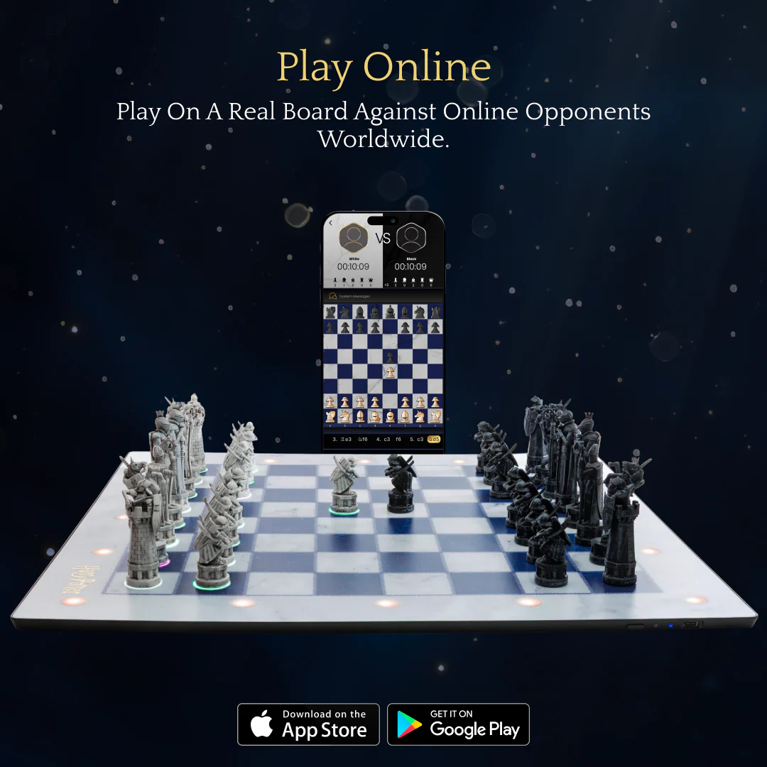 Official Harry Potter GoChess Wizard Mini Smart Electronic Chess Board | Film-Authentic Wizard's Chess Design | AI Light Coaching & 32 Difficulty Levels | Connects to Chess.com & Lichess - Shop Now!