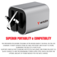 Verbatim GCF65 65W GaN Charger | 3-Port USB-C PD 3.0 & USB-A QC 3.0 | Ultra-Compact Foldable UK Plug | PPS Super Fast Charging for Laptops, Tablets & Smartphones - Buy Now!