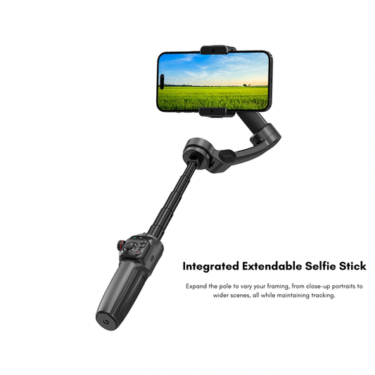 WiWU Wi-SE016 AI Smart Tripod Selfie Stick with built-in AI tracking and detachable remote for hands-free live streaming