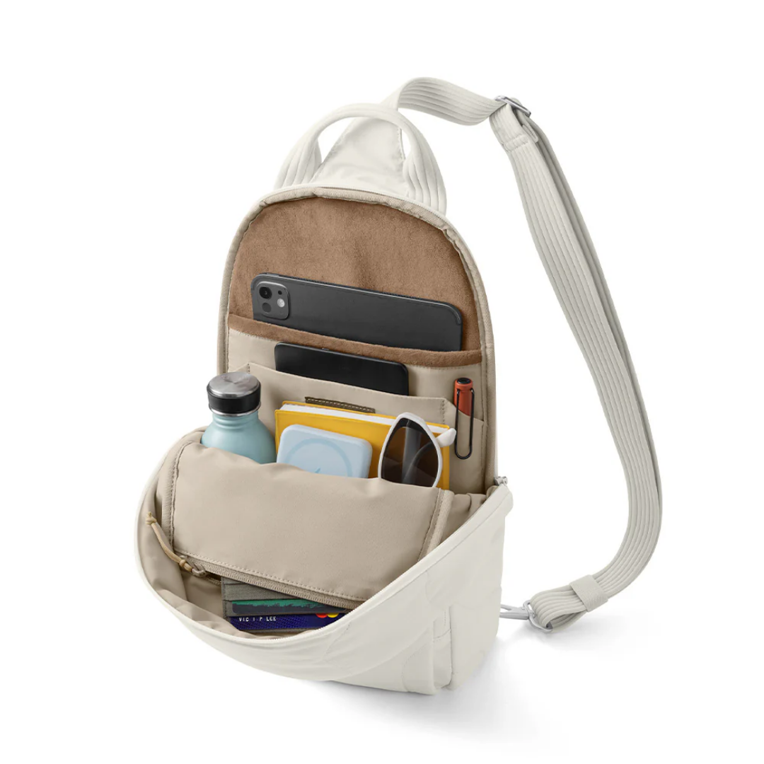 TOMTOC Terra T36 Light Sling Backpack 10L Puffy Crossbody Bag Chest Bag Water Resistant with 11 Inch iPad Sleeve Eco