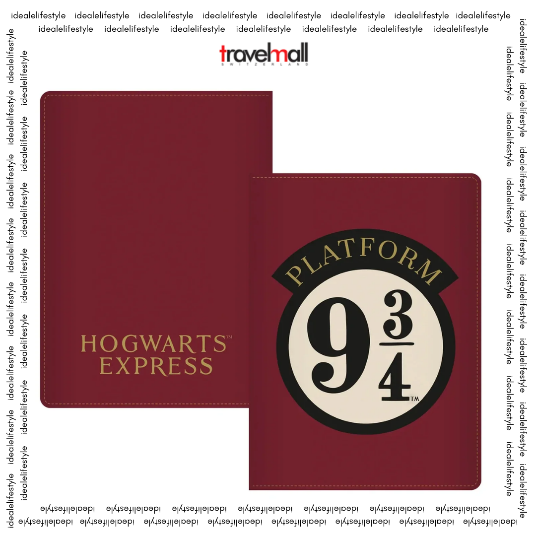 Official Harry Potter Platform 9 3/4 PU Leather Passport Holder and Travel Wallet with card slots, ticket pouch, and elastic strap – Travelmall Singapore.