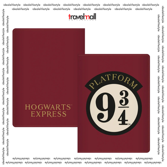 Official Harry Potter Platform 9 3/4 PU Leather Passport Holder and Travel Wallet with card slots, ticket pouch, and elastic strap – Travelmall Singapore.