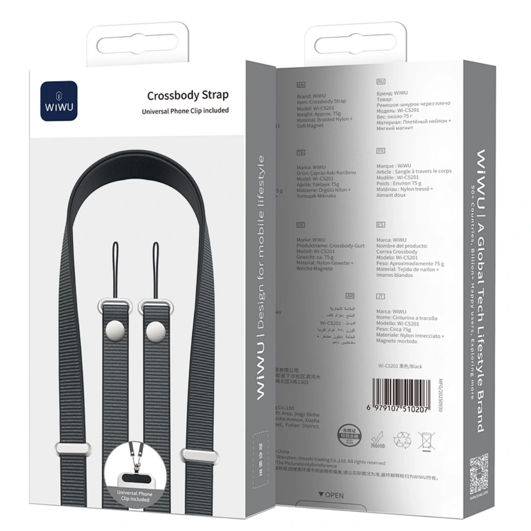 WiWU Crossbody Phone Strap Magnetic Tidy 360° Rotation Lanyard