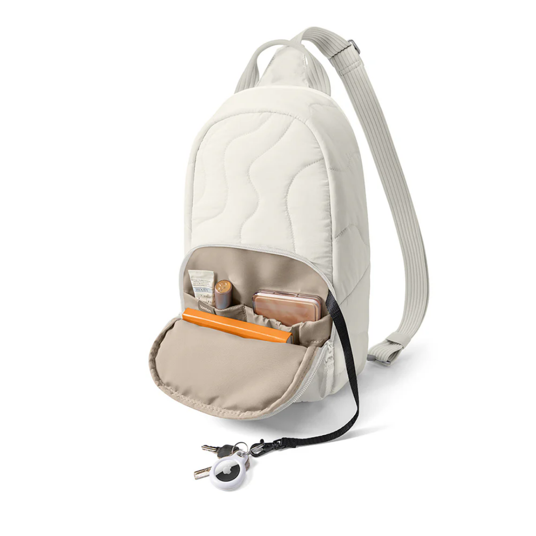 TOMTOC Terra T36 Light Sling Backpack 10L Puffy Crossbody Bag Chest Bag Water Resistant with 11 Inch iPad Sleeve Eco