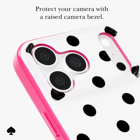 kate spade new york Picture Dot Pop Pink MagSafe Case for iPhone 18 Pro Max 18 Pro Polka Dot Print 12ft Drop Protection