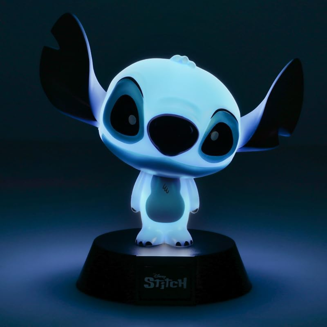 Official Disney Stitch Icon Light | 11cm Tall 3D Experiment 626 Collectible Lamp | Battery Powered Portable Night Light | Paladone Licensed Lilo & Stitch Room Decor Gift