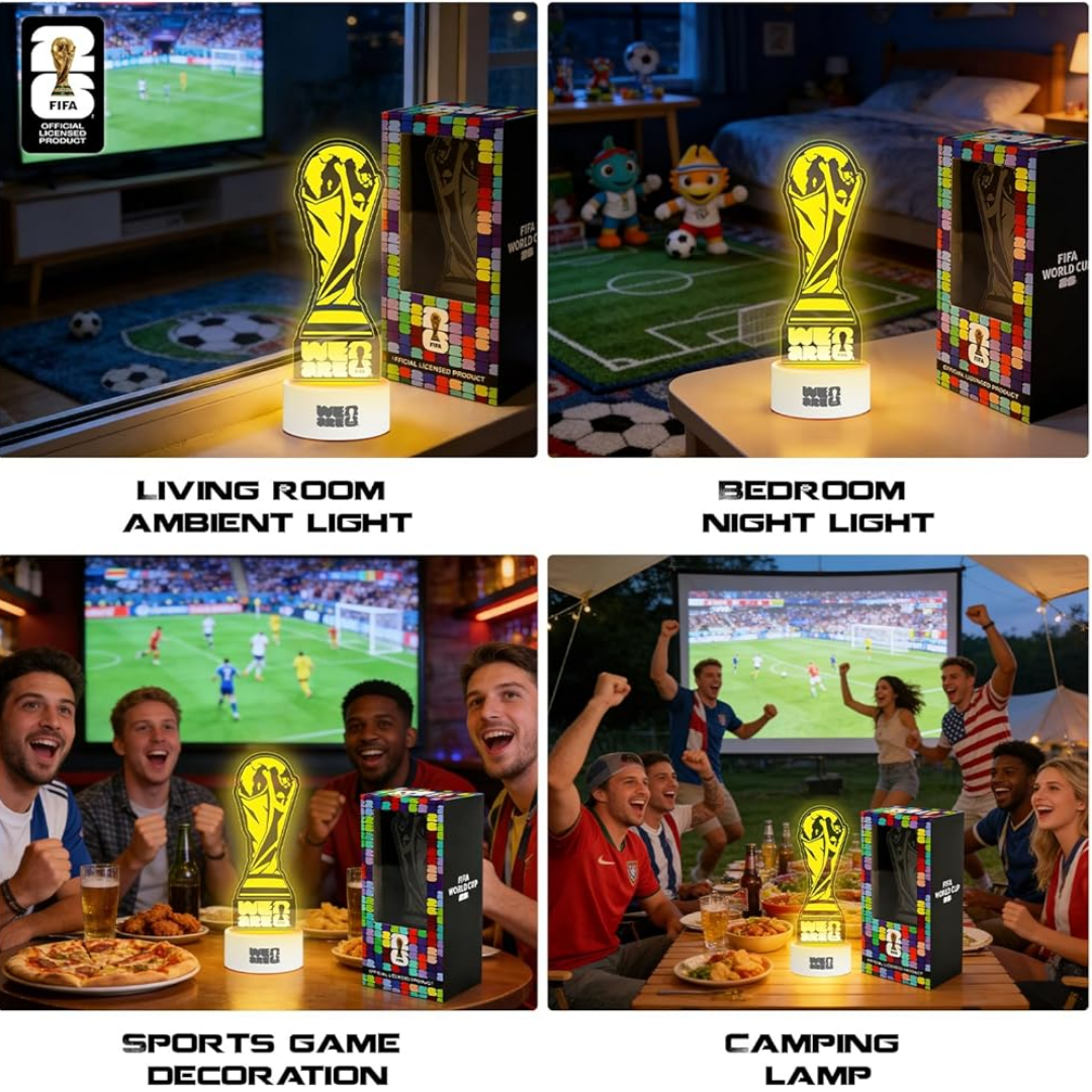 FIFA World Cup 2026 Acrylic Lamp | 7-Color LED | Buy Now! – idealelifestyle