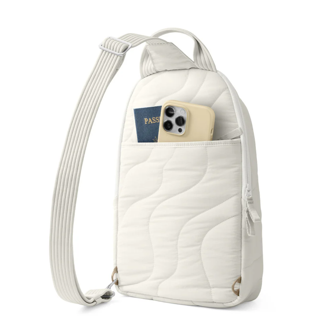 TOMTOC Terra T36 Light Sling Backpack 10L Puffy Crossbody Bag Chest Bag Water Resistant with 11 Inch iPad Sleeve Eco