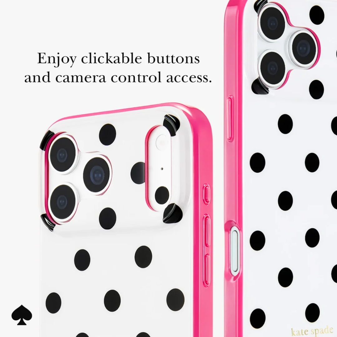 kate spade new york Picture Dot Pop Pink MagSafe Case for iPhone 18 Pro Max 18 Pro Polka Dot Print 12ft Drop Protection