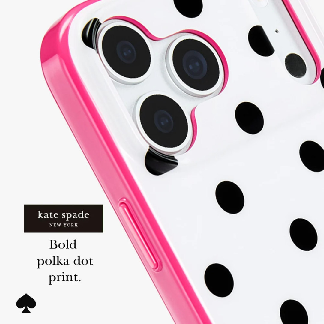 kate spade new york Picture Dot Pop Pink MagSafe Case for iPhone 18 Pro Max 18 Pro Polka Dot Print 12ft Drop Protection