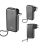 WiWU Trunk P030 10000mAh Power Bank Portable, Universal Plug, Built-in Cables, CCC Certified