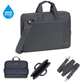 Rivacase Central 8231 Laptop Bag 15.6" Black | Water Resistant Padded Notebook Bag | Compatible MacBook Pro 15, Tablet Pocket