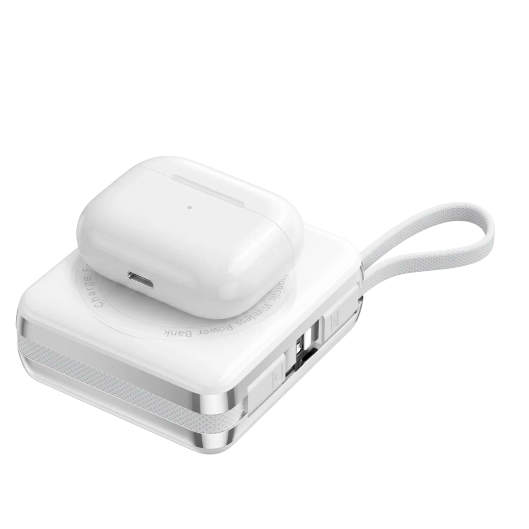 WiWU Mag Plus XF17 3-in-1 Magnetic Wireless Power Bank 10000mAh Built-in Type C Cable 20W PD Fast Charger Flight Approved