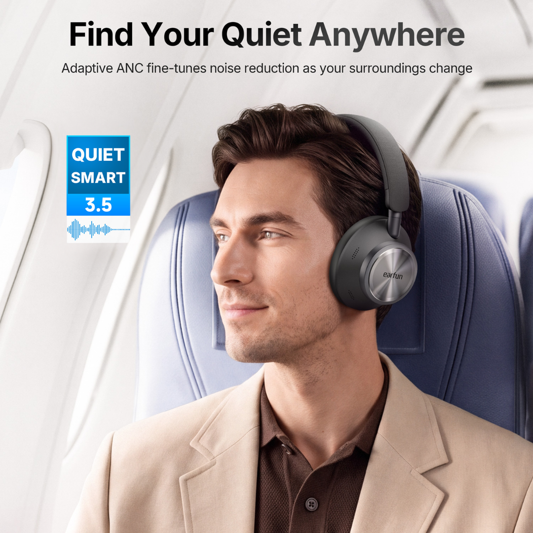 EarFun Wave Pro X Flagship Dual-Coaxial Wireless ANC Headphones | LDAC, aptX™ Lossless & 90-Hour Battery