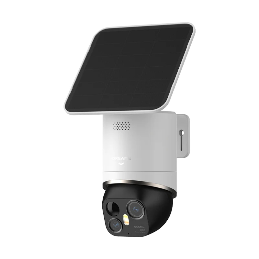 Dreame NAVO Elite 1 OutCam 4K Dual Lens Outdoor Security Camera IPX7 Waterproof Solar Powered AI Human Tracking WiFi Camera Night Vision