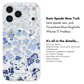 Kate Spade New York iPhone 17 MagSafe Case – Drop Protection | Floral, Glitter, Clear | Autumn Toile, Cherry Dot