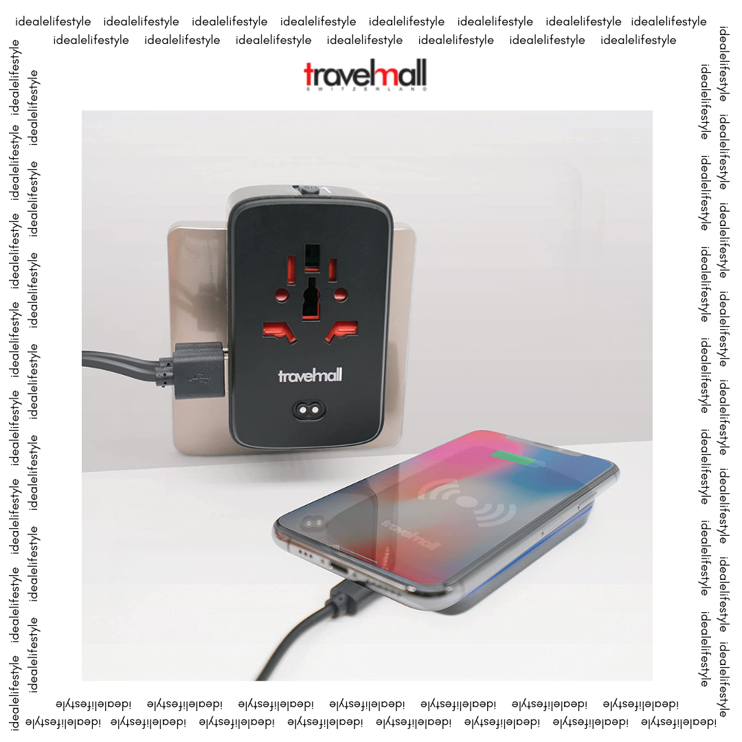 Travelmall Multi-functional Travel Adaptor with 10W Wireless Charger