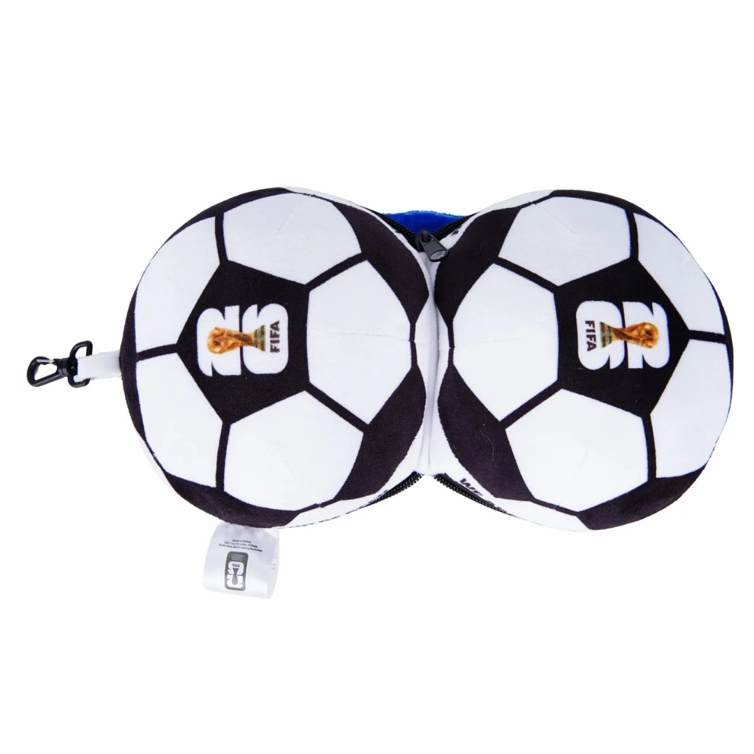Paladone FIFA World Cup 2026 Official Travel Set | 2-in-1 Ball-Shaped Neck Pillow & Eye Mask | High-Elastic Comfort | Officially Licensed Football Fan Gear - Buy Now!