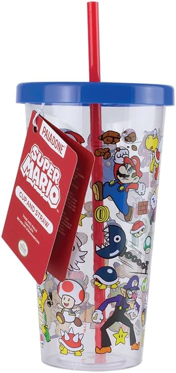 Paladone Super Mario Plastic Cup and Straw