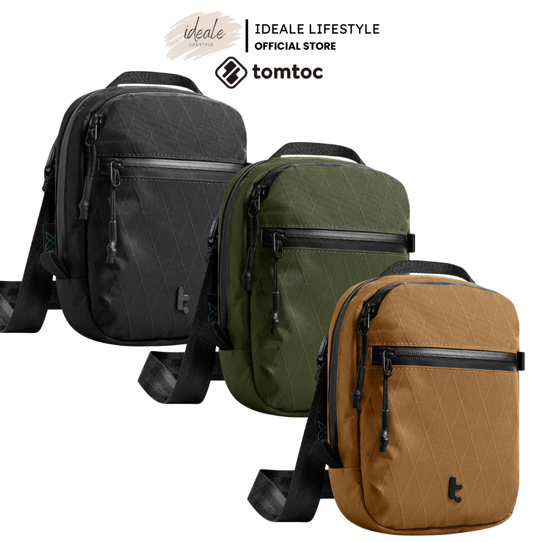 TOMTOC Aviator T37 X-Pac Travel Crossbody Bag RFID Secure Lightweight Sling for Passport Phone Daily Travel