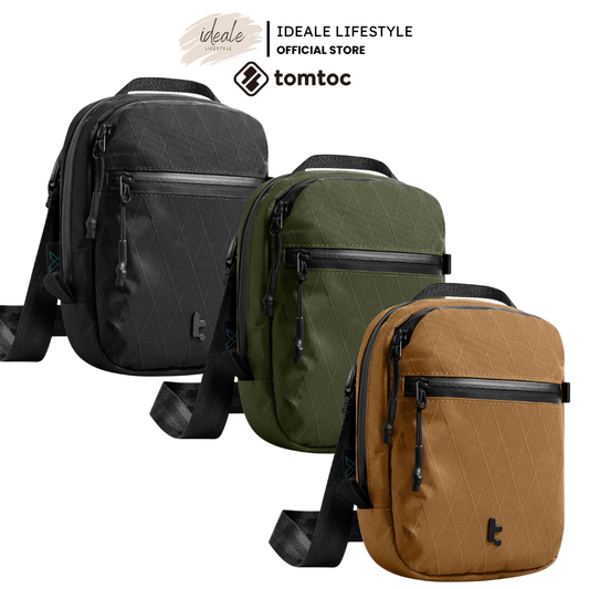 TOMTOC Aviator T37 X-Pac Travel Crossbody Bag RFID Secure Lightweight Sling for Passport Phone Daily Travel