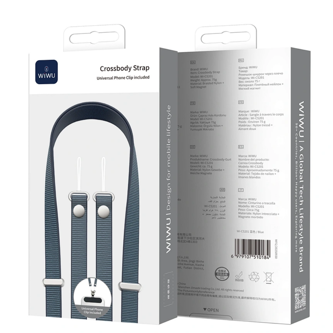WiWU Crossbody Phone Strap Magnetic Tidy 360° Rotation Lanyard