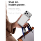 WiWU Wi-P085 5000mAh Ultra Slim 0.68cm Solid State Magnetic Wireless Power Bank 15W Fast Charge Aluminum Type C