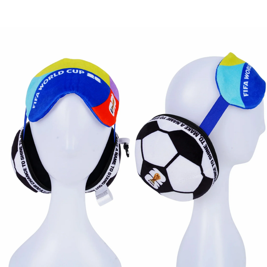 Paladone FIFA World Cup 2026 Official Travel Set | 2-in-1 Ball-Shaped Neck Pillow & Eye Mask | High-Elastic Comfort | Officially Licensed Football Fan Gear - Buy Now!