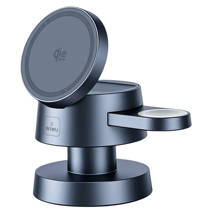 WiWU Mushroom WH300 Qi2.2 25W Magnetic Wireless Charger 4-in-1 Foldable Stand Ambient Light Watch Earbud Dock WH300