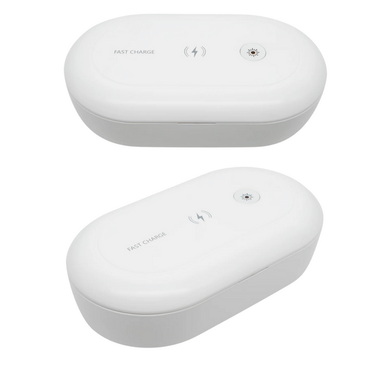 Travelmall 3-in-1 Slim Multi-functional Station with 10W Qi Wireless Charger, UV-C Steriliser