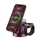 WiWU Mushroom WH300 Qi2.2 25W Magnetic Wireless Charger 4-in-1 Foldable Stand Ambient Light Watch Earbud Dock WH300