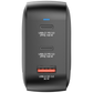 Verbatim 100W Mini GaN Charger | 3-Port Fast Charging (2x USB-C PD 3.0 / 1x USB-A QC 3.0) | PPS High-Speed Power Station for Laptops & Flagship Smartphones | UK/EU Travel Adapters Included