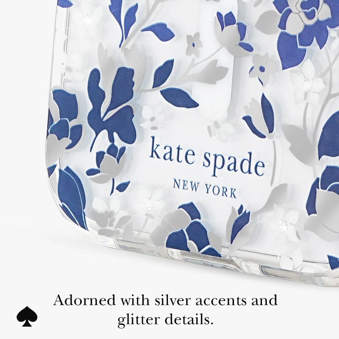 Kate Spade New York iPhone 17 MagSafe Case – Drop Protection | Floral, Glitter, Clear | Autumn Toile, Cherry Dot