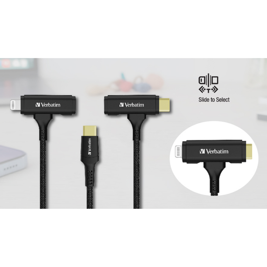 Verbatim USB-C & Lightning 2-in-1 Cable (120cm)
