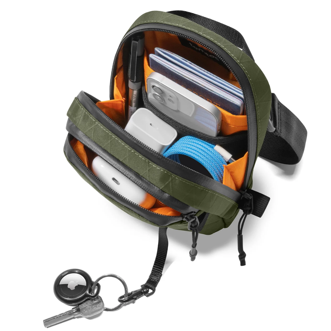 TOMTOC Aviator T37 X-Pac Travel Crossbody Bag RFID Secure Lightweight Sling for Passport Phone Daily Travel