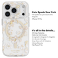 Kate Spade New York iPhone 17 MagSafe Case – Drop Protection | Floral, Glitter, Clear | Autumn Toile, Cherry Dot