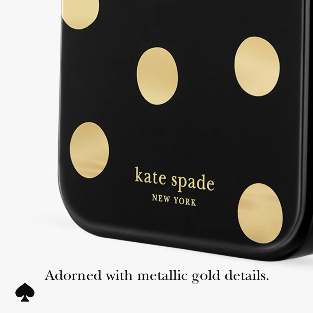 kate spade new york Metallic Classic Dot MagSafe Case for iPhone 18 Pro Max 18 Pro Gold Polka Dot 12ft Drop Protection
