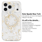 Kate Spade New York iPhone 17 MagSafe Case – Drop Protection | Floral, Glitter, Clear | Autumn Toile, Cherry Dot