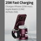 WiWU Mushroom WH300 Qi2.2 25W Magnetic Wireless Charger 4-in-1 Foldable Stand Ambient Light Watch Earbud Dock WH300