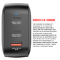 Verbatim 100W Mini GaN Charger | 3-Port Fast Charging (2x USB-C PD 3.0 / 1x USB-A QC 3.0) | PPS High-Speed Power Station for Laptops & Flagship Smartphones | UK/EU Travel Adapters Included