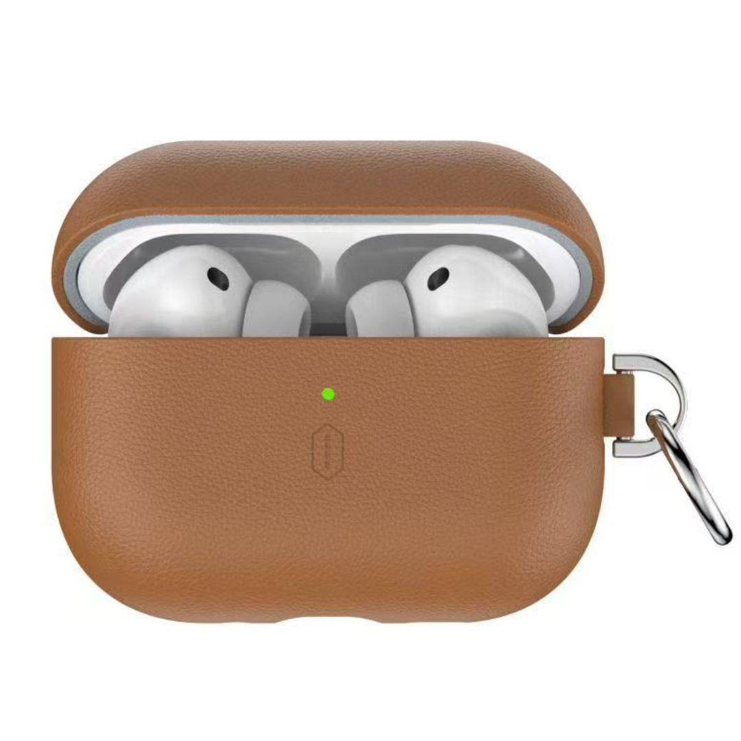 WiWU HC-201 Genuine Leather Protective Case for Audio Device 3rd Gen | Premium, Wireless Charging Compatible, Anti-Scratch