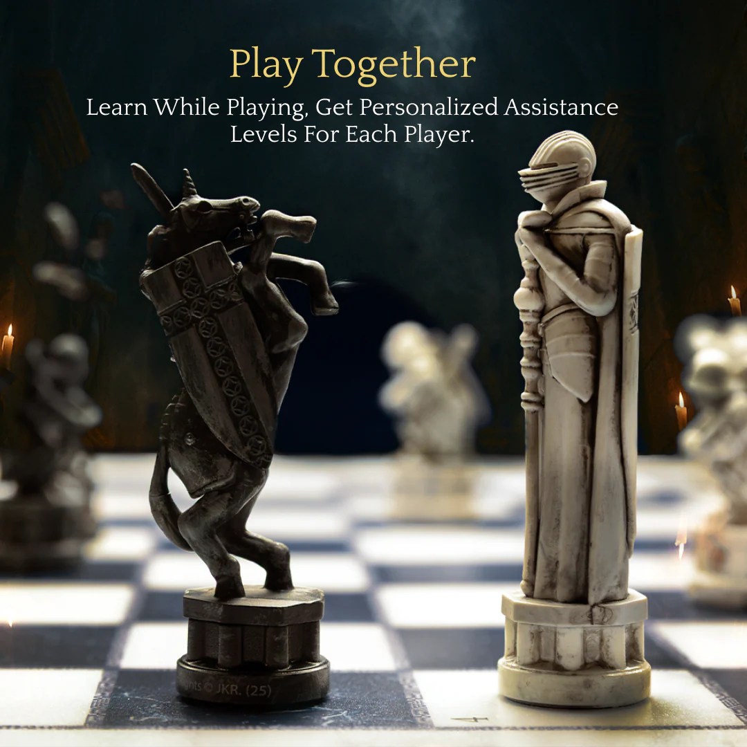 Official Harry Potter GoChess Wizard Mini Smart Electronic Chess Board | Film-Authentic Wizard's Chess Design | AI Light Coaching & 32 Difficulty Levels | Connects to Chess.com & Lichess - Shop Now!