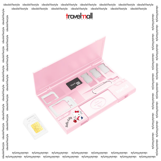 Travelmall Ultra-Slim Multi-functional SIM Card Set with Type-C Card Reader - Hello Kitty Edition