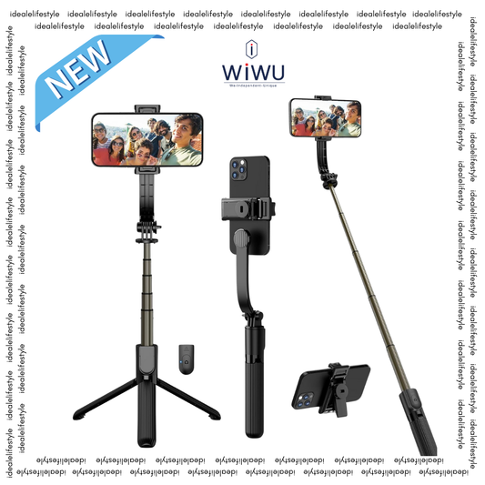 WiWU Wi-SE001 Detachable Tripod Selfie Stick For Cell Phone Selfie Stick Tripod with Detachable Phone Holder, Aluminium Selfie Stick with Wireless Remote, 360 Rotation Extendable Phone Tripod