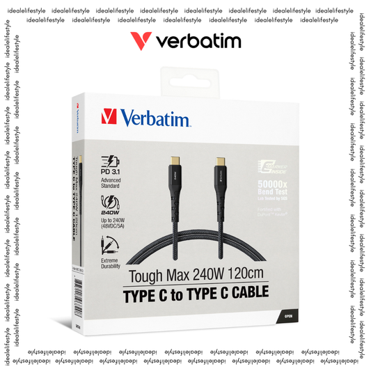 Verbatim Tough Max 240W Type C to Type C Cable