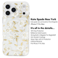 Kate Spade New York iPhone 17 MagSafe Case – Drop Protection | Floral, Glitter, Clear | Autumn Toile, Cherry Dot